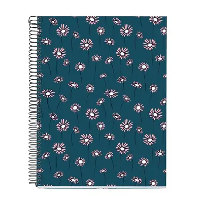 Kolegij blok Miquelrius A4 70g 120L spiralni crte blue daisies MR46818