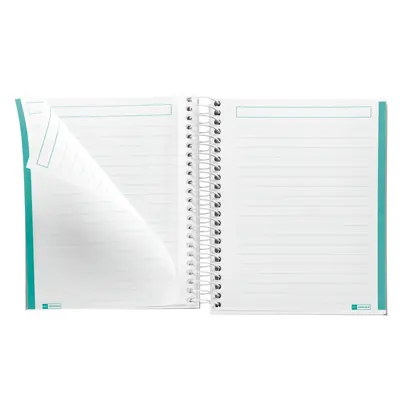 Kolegij blok Miquelrius A6 90g 100L spiralni crte Messages rigid cardboard sky blue MR4279-1