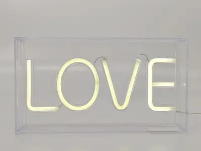 Lampa natpis iTotal LED Love neon bijela XL2762