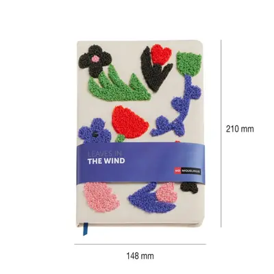 Notes Miquelrius Leaves in the wind A5 80g towel effect pure beige MR8252