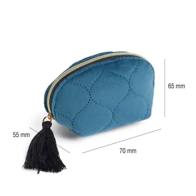 Coin purse Miquelrius British Bloom halfmoon blue MR37273-2