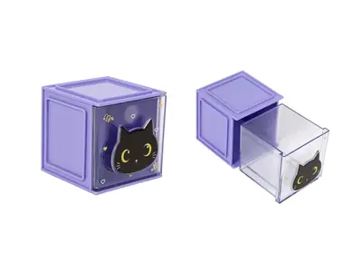 Organizator stolni iTotal kockasti Cat crna 9x9x9,5cm XL2961