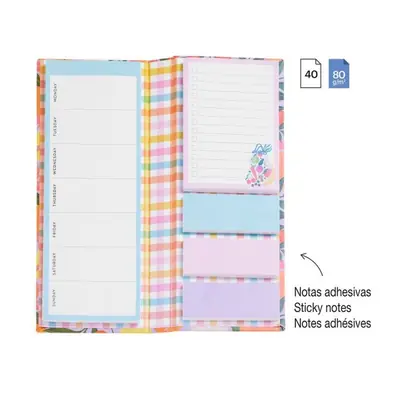 Weekly planner with sticky notes Miquelrius Happy fruits food shopping list MR7498-1