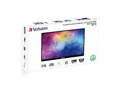 Prijenosni monitor osjetljiv na dodir PMT-15 Verbatim #49592 Full HD 1080p, 2x USB-C/1x HDMI/1x USB-A-3