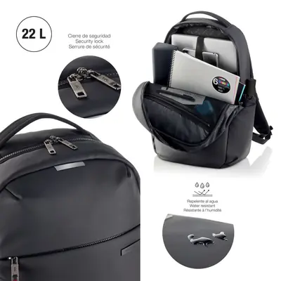 Backpack for laptop Miquelrius black M 38x46x13cm MR16980-2