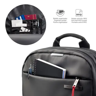 Ruksak za prijenosno računalo Miquelrius crna 16" S 32x43x5,5cm MR16982-5
