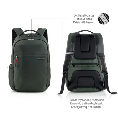 Backpack for laptop Miquelrius green M 38x46x13cm MR16981-1