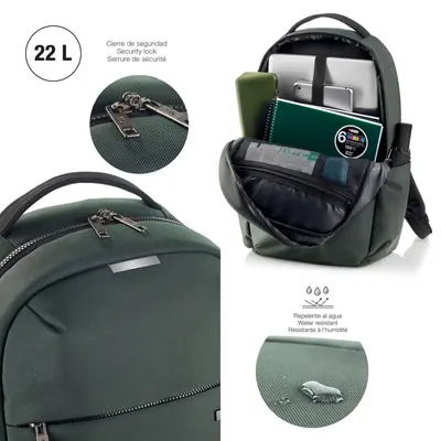 Backpack for laptop Miquelrius green M 38x46x13cm MR16981-2