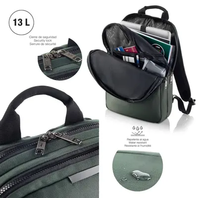 Backpack for laptop Miquelrius green S 32x43x5,5cm MR16983-2