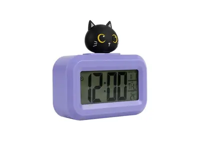 Sat budilica iTotal Cats digitalni crni XL2835
