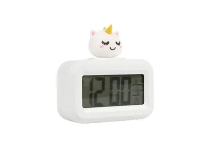 Sat budilica iTotal Unicorn digitalni bijeli XL2838