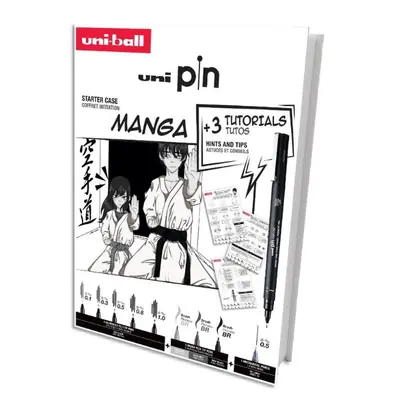 Marker Uni pin gift set Manga s tutorijalom + tehnička olovka M5-228 0,5 mm u kutiji 8/1 302422029