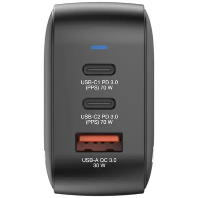 Wall charger Verbatim Mini GaN #32229 70W, 3 connections; 2xUSB-C PD 70W/1xUSB-A QC 3.0 (EN/UK/US)-1