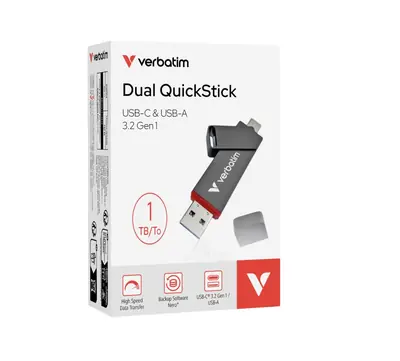 USB Dual QuickStick Verbatim 3.2 Gen1 #32043 1TB, USB-C/USB-A-1