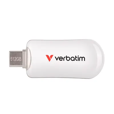 USB stick Verbatim 3.2 Gen1 #30231 512GB Plectra USB-C, bijeli