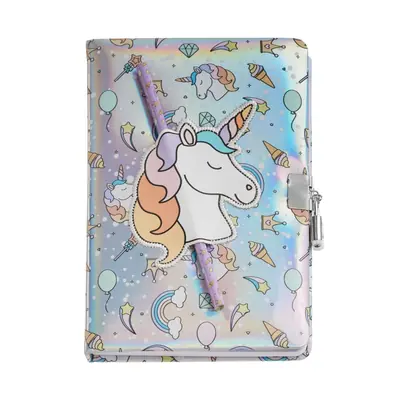 Diary Miquelrius with Lock Back2Fun Holographic Unicorn MR7582