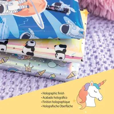 Dnevnik Miquelrius s ključem Back2Fun holographic Unicorn MR7582-3