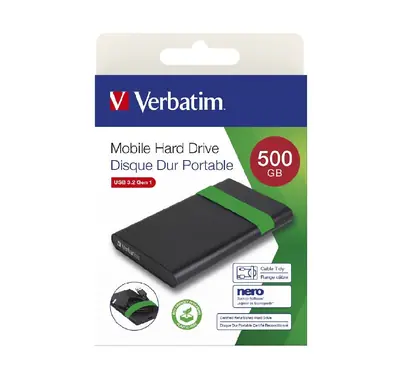 Externi hard disk Verbatim #53111 obnovljeni (refurbished) 500GB USB 3.2 Gen1, crni-2