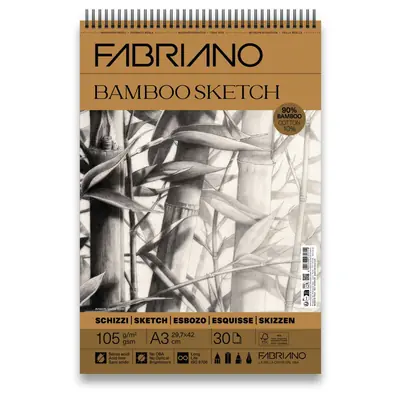 Blok Fabriano Bamboo 29,7x42 (A3) 105g 30L spiralni top side 19100726