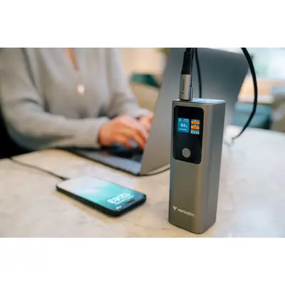 Powerbank Verbatim, 27000 mAh, QuickCharge 3.0, USB C, Silver metal,  #32269-3