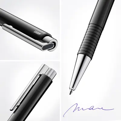 Kemijska olovka Lamy Logo Black (1.0) crni ispis M 204 M16 4026562-3