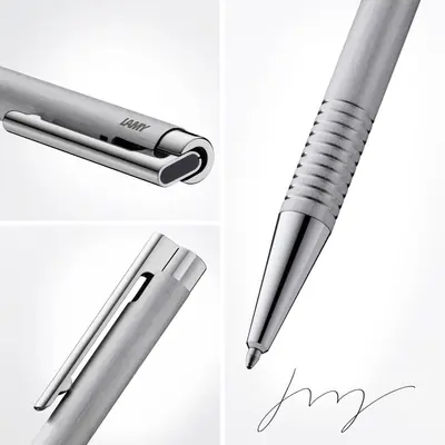 Kemijska olovka Lamy Logo Brushed (1.0) crni ispis M 206 M16 4000860-3