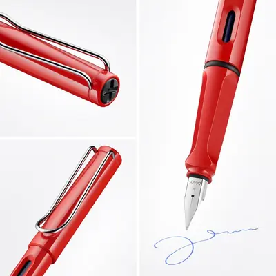 Nalivpero Lamy Safari Red (0.5) plavi ispis F 016 T10 4000181-3