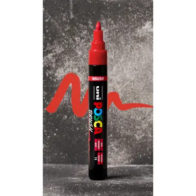 Marker Uni gift set Posca pc-5br all colors brush plastic free 16/1 302422410-6