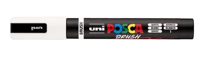 Marker Uni pc-5br brush Posca white-1