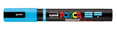 Marker Uni pc-5br brush Posca svijetlo plavi-1