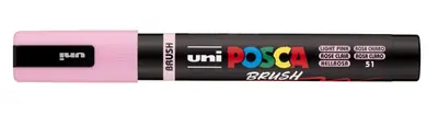 Marker Uni pc-5br brush Posca svijetlo rozi-1