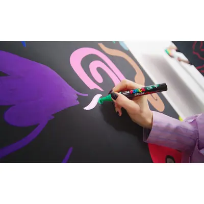 Marker Uni pc-5br brush Posca razne boje 60 kom u displeju 60/1 345157000-6