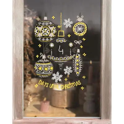 Marker Uni božićni gift set Chalk kreda marker (traditional) pwe-5m 4 kom + 2 šablone u kutiji (set 03) 4/1 302422407-5
