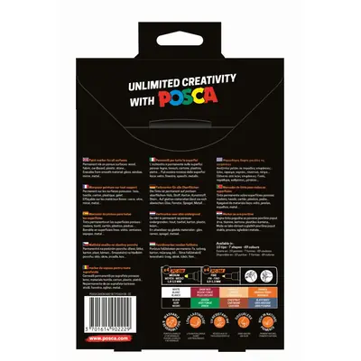 Marker Uni gift set Posca pc-5m (poklon Posca platnena vrećica) POUCH 8-02 8/1 302422411-1