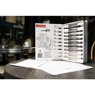 Marker Uni pin gift set Urban Sketching with tutorial + mechanical pencil M5-228 0.5 mm in box 8/1 302422228-5