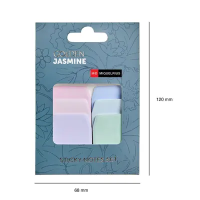 Sticky notes block Miquelrius 34x45/57/68 mm Golden Jazmine 3/1 MR7780-4