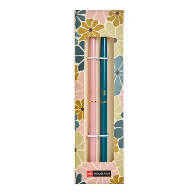 Set of ballpoint pens Miquelrius Boho Essence metal blue ink Pink and Blue 2/1 MR12048
