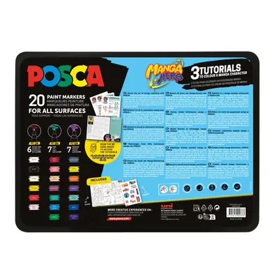 Marker Uni gift set Posca Manga u metalnoj kutiji (mix pc-1m/ pc-3m/pc-5m) 20/1 302422427-1