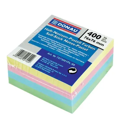 Blok samoljepljivi Donua 76x76mm 400L 4 pastel boje 27366-1