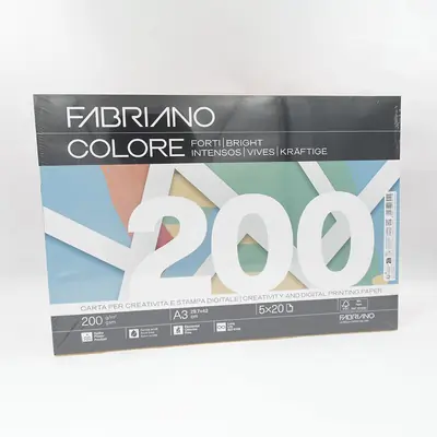 Papir Fabriano Colore A3/200g miješani tamni 100L 19100818