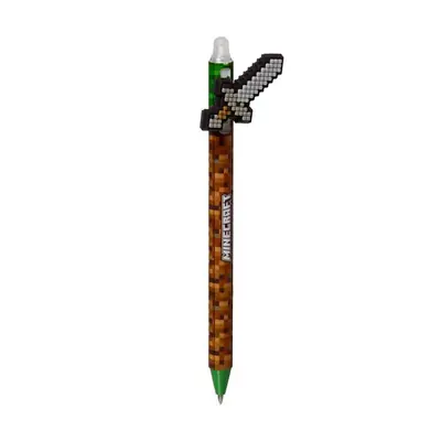 Puckator erasable ballpoint pen with Minecraft tools silicone topper, assorted 36/1 PEN275-2