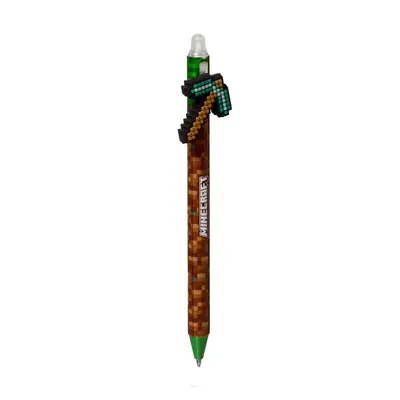 Puckator erasable ballpoint pen with Minecraft tools silicone topper, assorted 36/1 PEN275-3