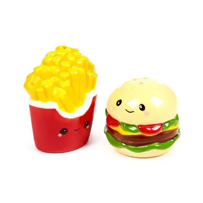 Keramički set za sol i papar Puckator Hammy the Burger & Fries SP113