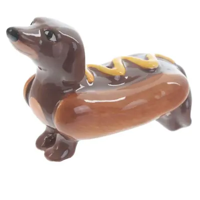 Keramički set za sol i papar Puckator s motivom hot doga i senfa SP60-1