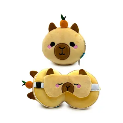 Putni jastuk i maska za oči Puckator Relaxeazzz Duke the Capybara CUSH442