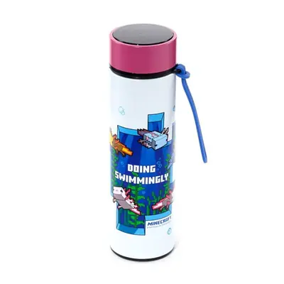 Termalna boca Puckator Minecraft Axolotl s digitalnim termometrom 450 ml BOT344-5