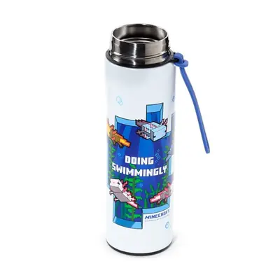 Termalna boca Puckator Minecraft Axolotl s digitalnim termometrom 450 ml BOT344-8