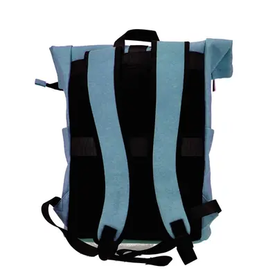 Ruksak Swiss Only s preklopnim (roll-top) zatvaranjem 29x12x42cm 16L nebesko plavi SO-123-SBLUE-2