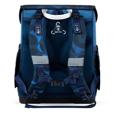 Torba školska Belmil compact with patches wave storm 405-41/AG/B/12-4