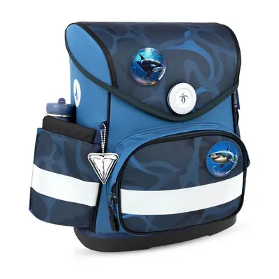 Torba školska Belmil compact with patches wave storm 405-41/AG/B/12-6